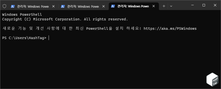 Windows PowerShell 정상 동작.